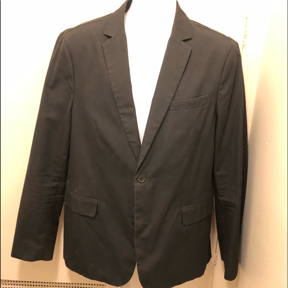Men’s Classic Fit Blazer. Dark Gray. Liz Claiborne
